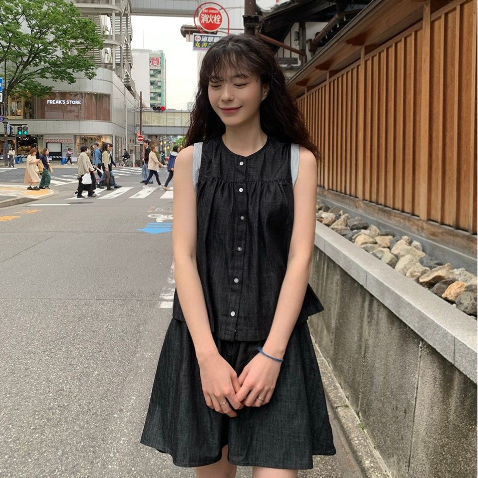 ノンフェイドデニムベスト