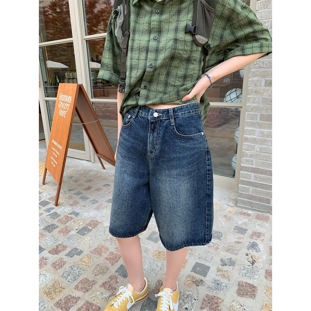 5分丈ハーフデニムパンツ | ファッション通販サイト NUGU