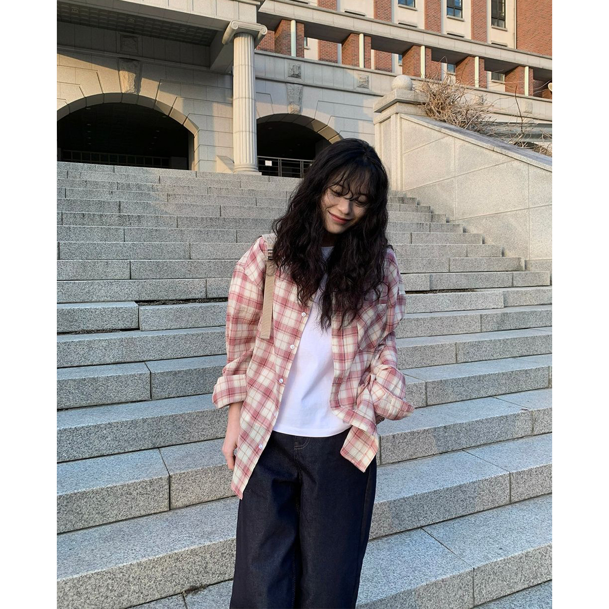 RE. ストリートチェックシャツ ストリートファッション オーバーサイズチェック柄シャツ