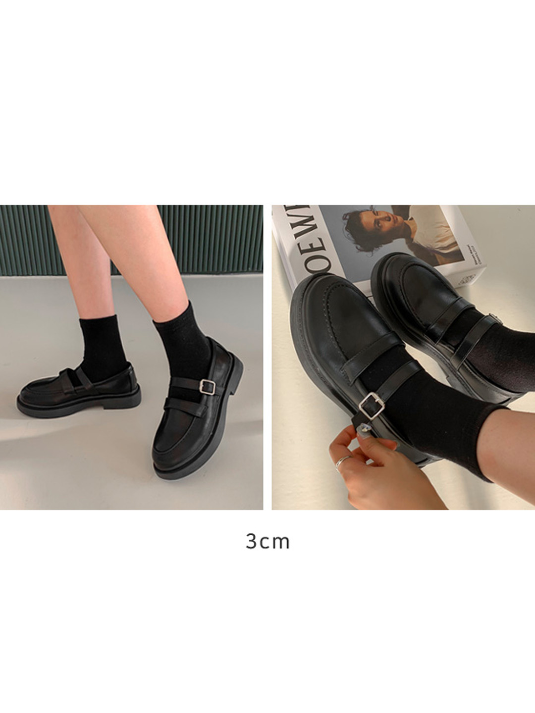 3cm/6cm)ストラップローファー | ファッション通販サイト NUGU