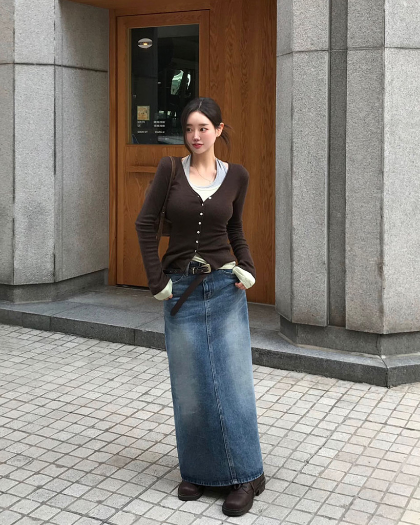 original] レシピ ロングスリーブニットカーディガン