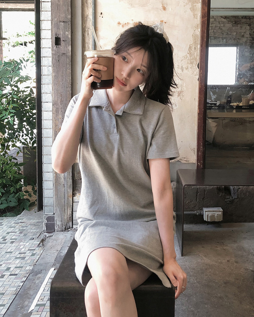 SLOWMADE. (basic/long) ピケワンピース-2color | ファッション