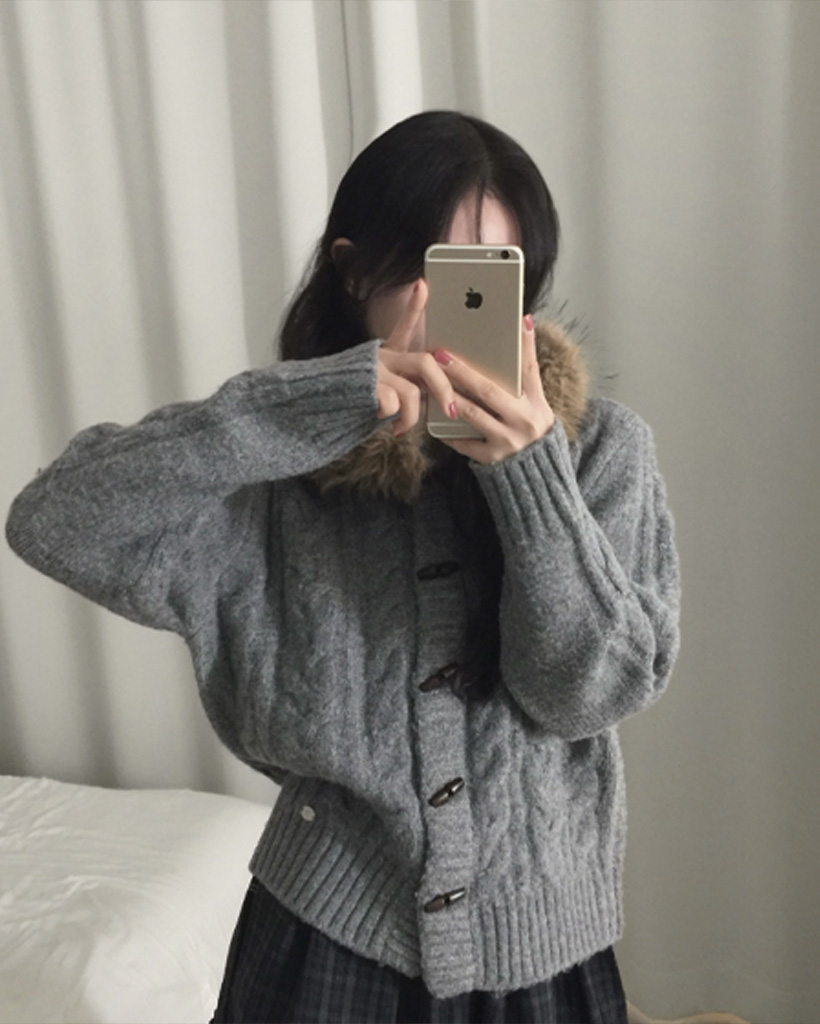 希少☆ DEVOA 厚手　カシミア　ニット　コート カーディガン　水牛釦　グレー FOX×カシミヤニットロングカーディガン – LiSA LiSA ONLINE SHOP