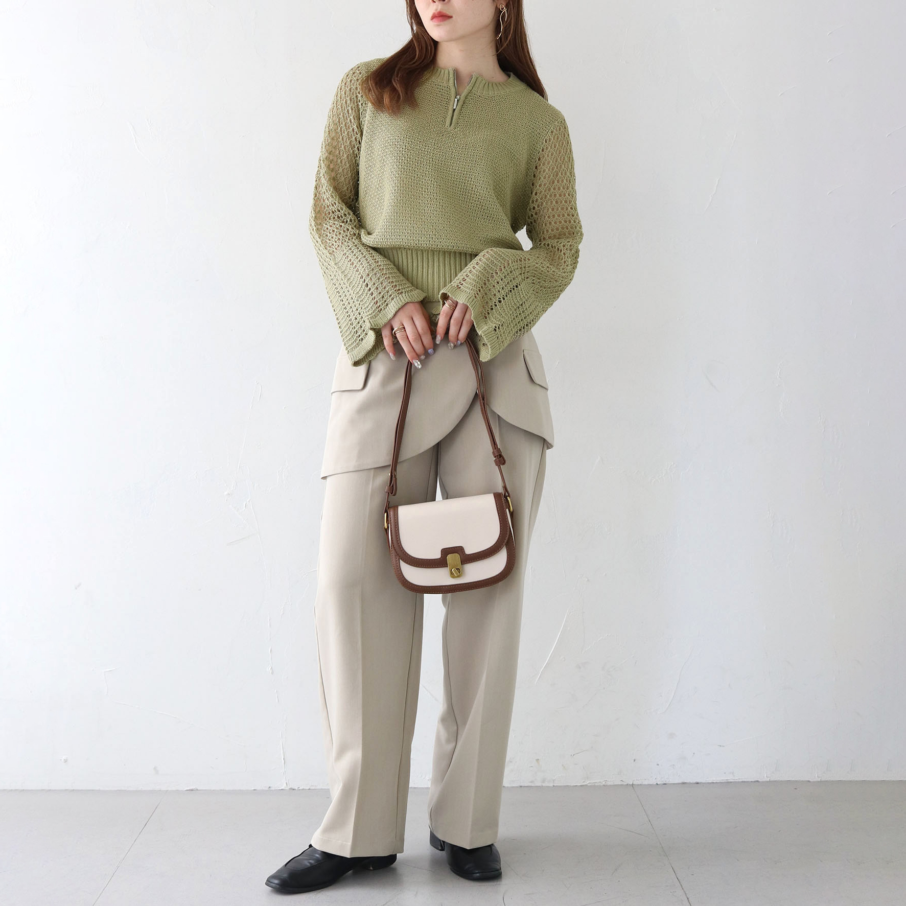 FOXEY Tangerin ハイゲージニットプルオーバー 透かしロゴ FOXEY Tangerin ハイゲージニットプルオーバー 透かしロゴ