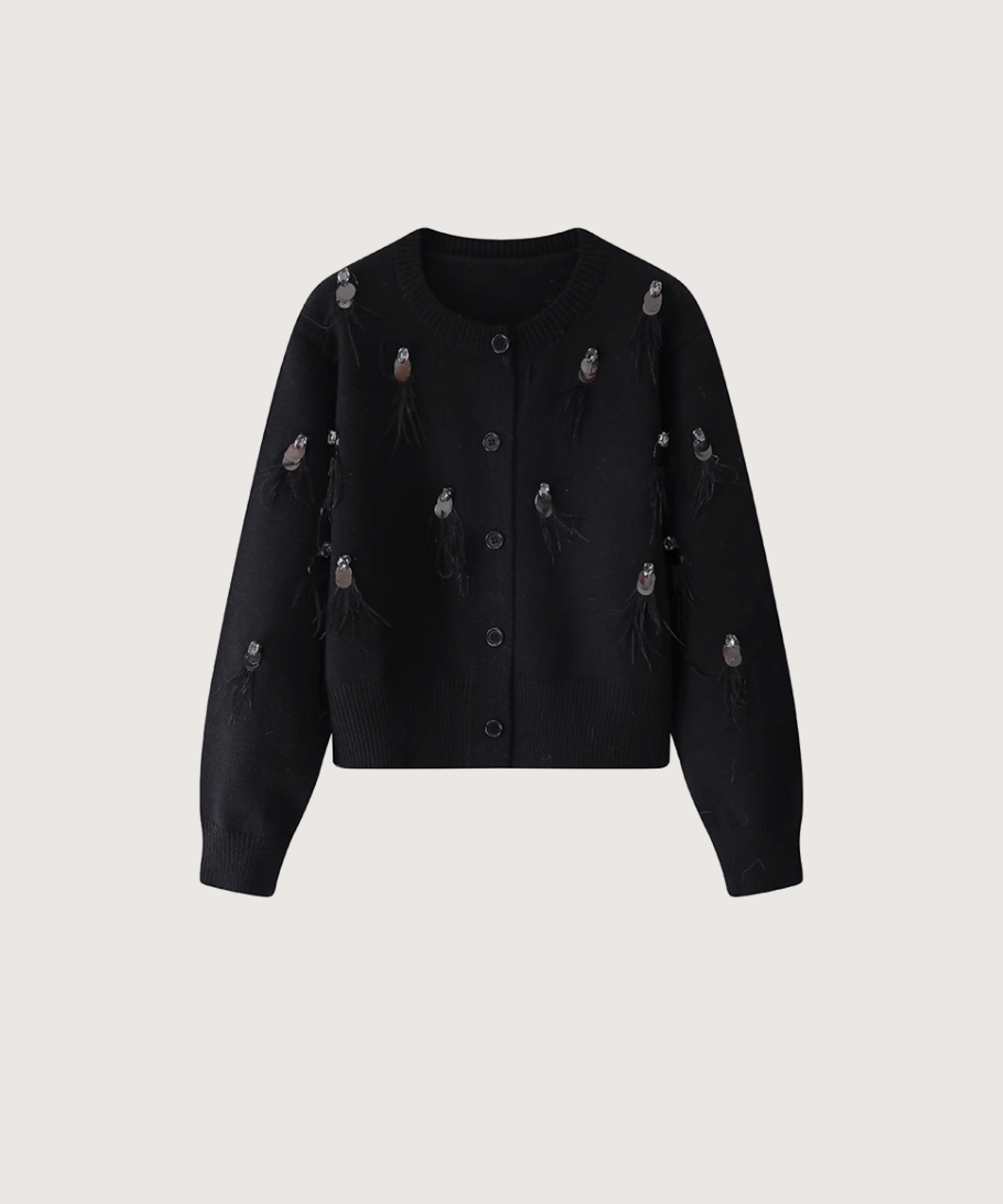 【SALE】old honey 2024ss フリルカーディガン 黒 Heather｜透かし柄フリルカーディガン | Rakuten Fashion(楽天