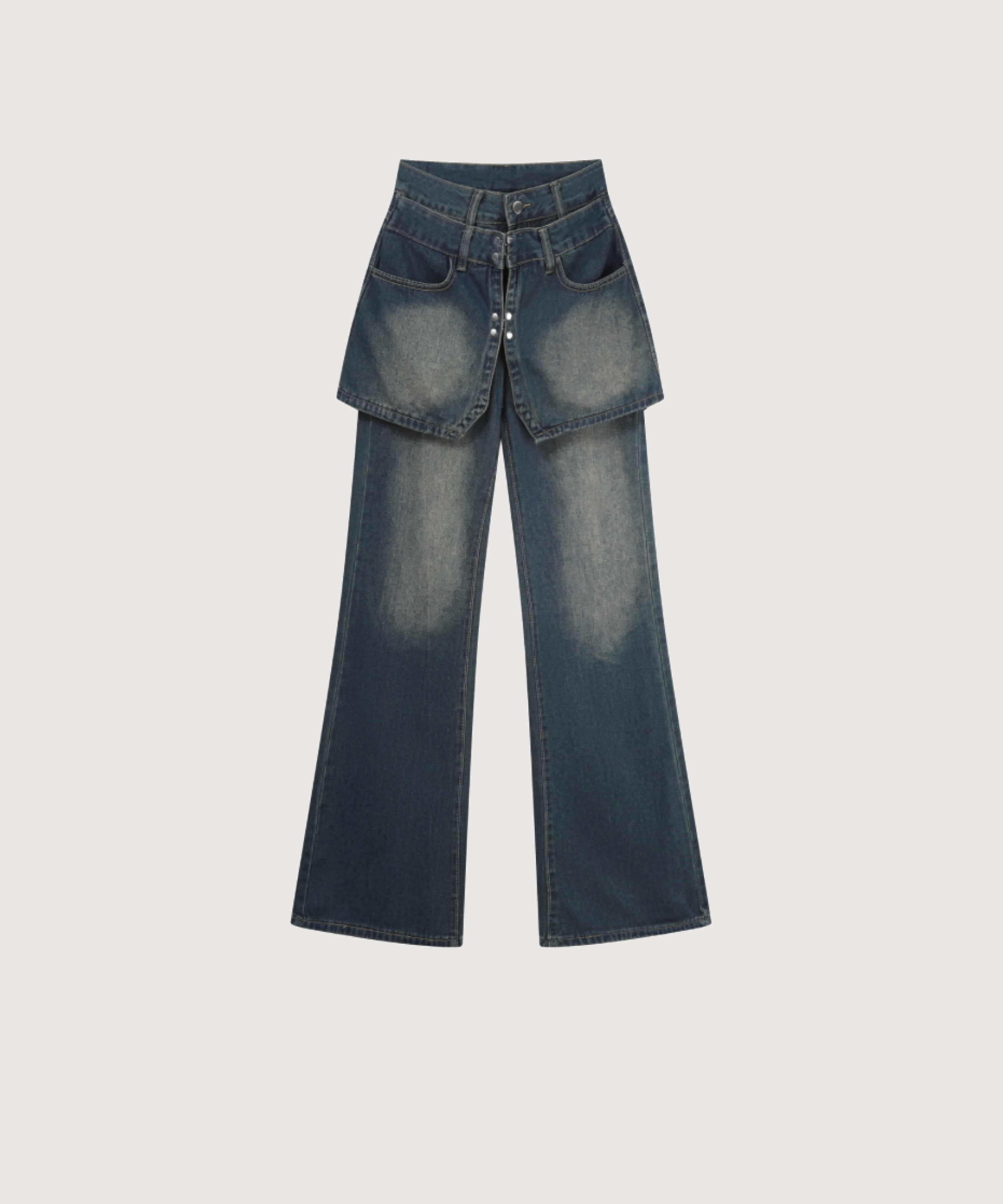 クリスタルレースベルト リップドジーンズ | ファッション通販