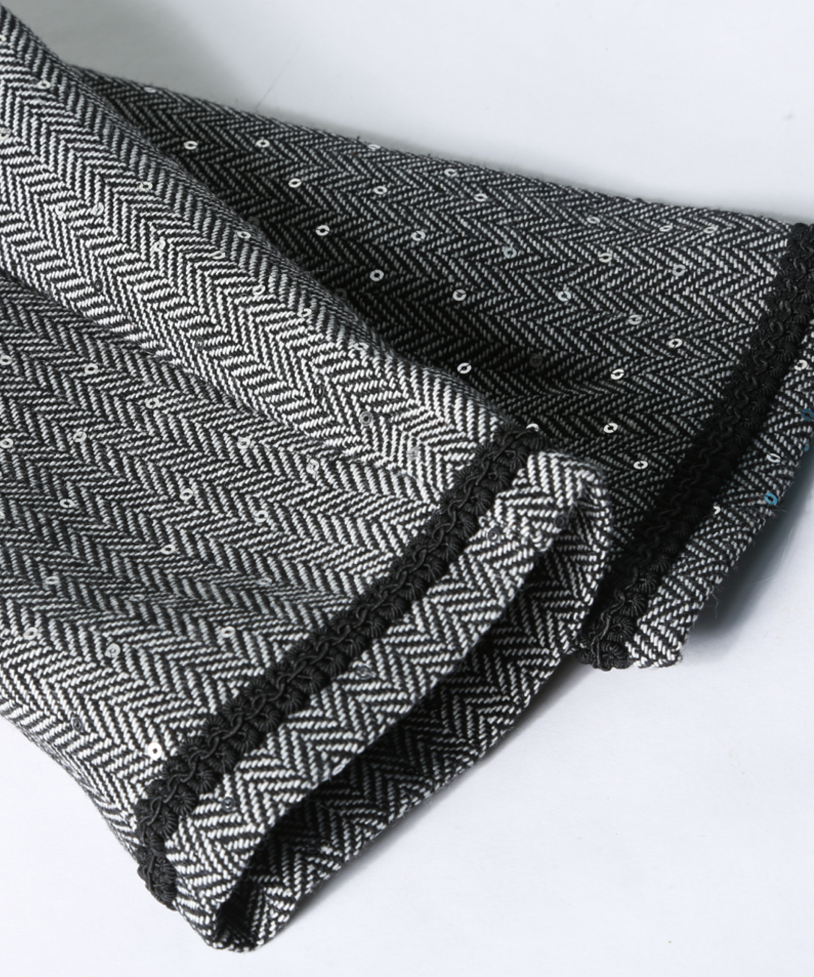 エレガントスパンコールグレージャケットセットアップ | ファッション