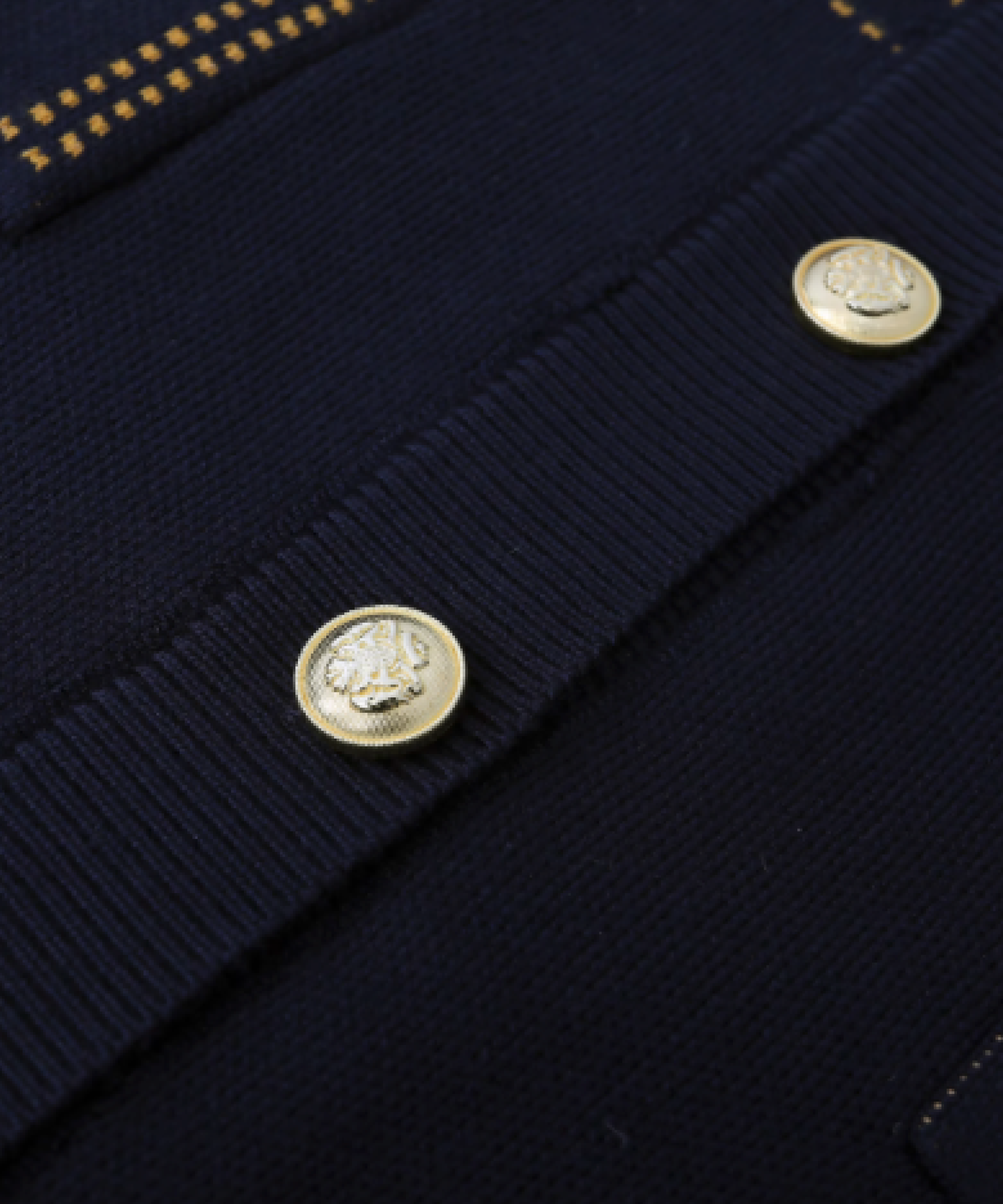 ゴールドボタンパイピングカーディガン | ファッション通販サイト NUGU