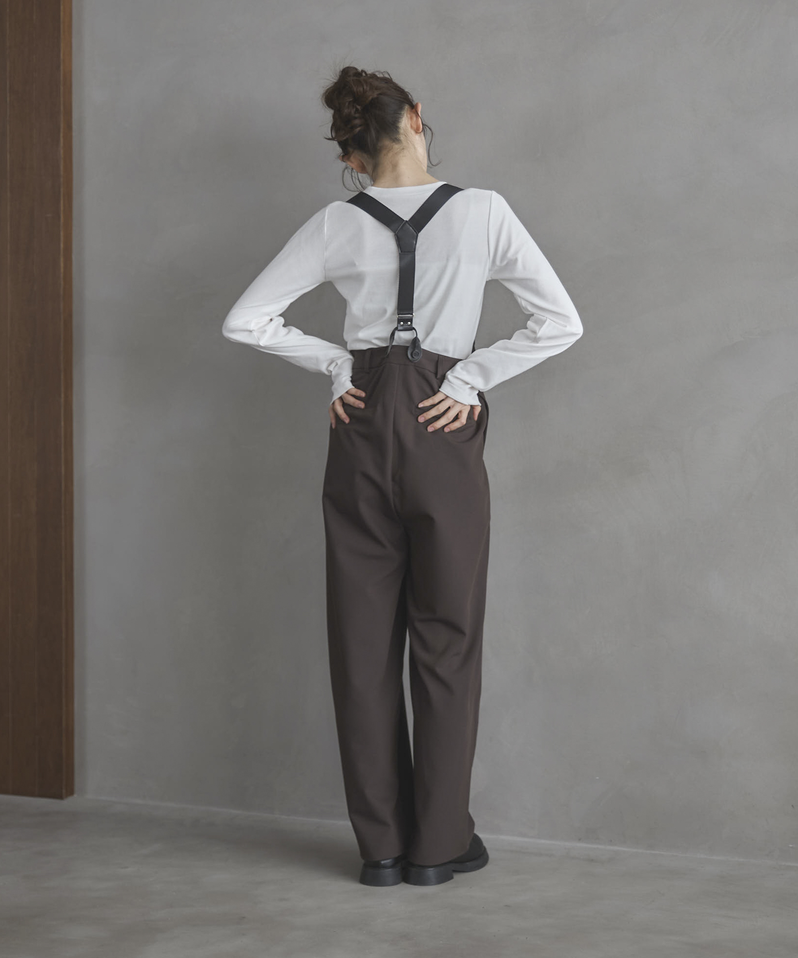 サスペンダーハイウエストパンツ | ファッション通販サイト NUGU