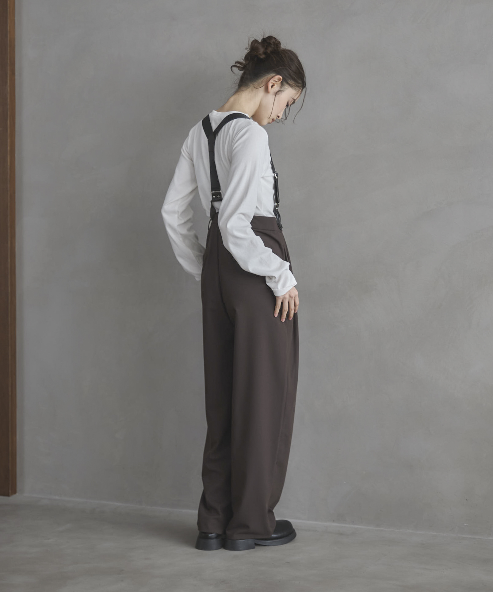 サスペンダーハイウエストパンツ | ファッション通販サイト NUGU
