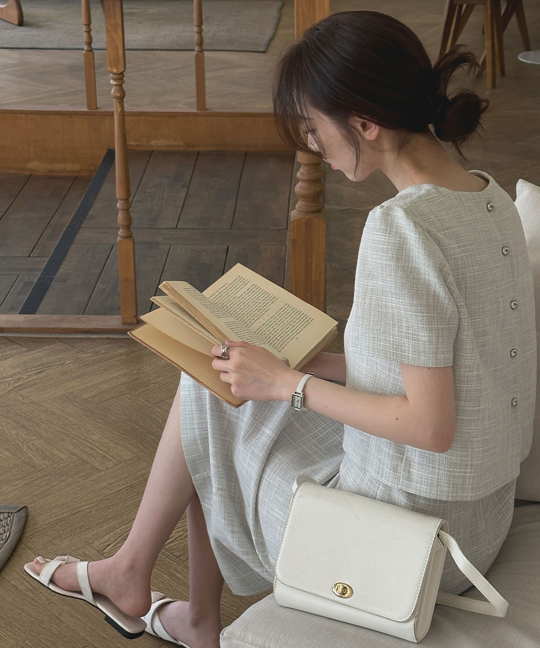 オケージョン】[original/SXL]半袖ツイードワンピース | ファッション