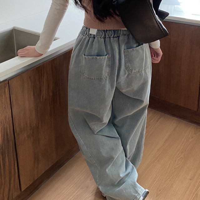 【専用商品】リグリーム　regleam タックワイドデニム　ブルー　M 専用商品】リグリーム regleam タックワイドデニム ブルー M