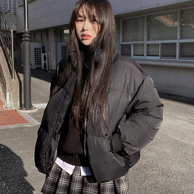 リバーシブルチェック柄ボアダウンジャケット (3color