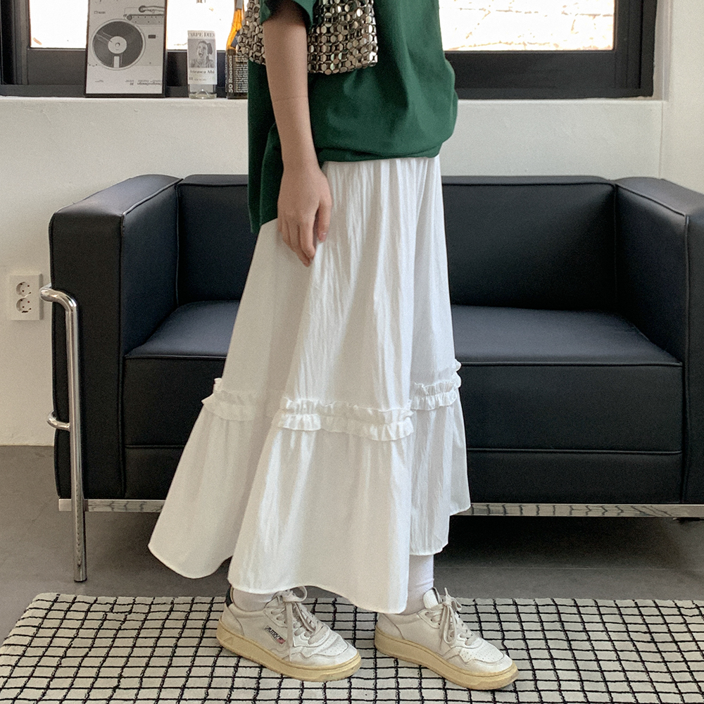 DOUBLE STANDARD CLOTHING フリルロングスカート DOUBLE STANDARD CLOTHING スカート チュールティアードスカート