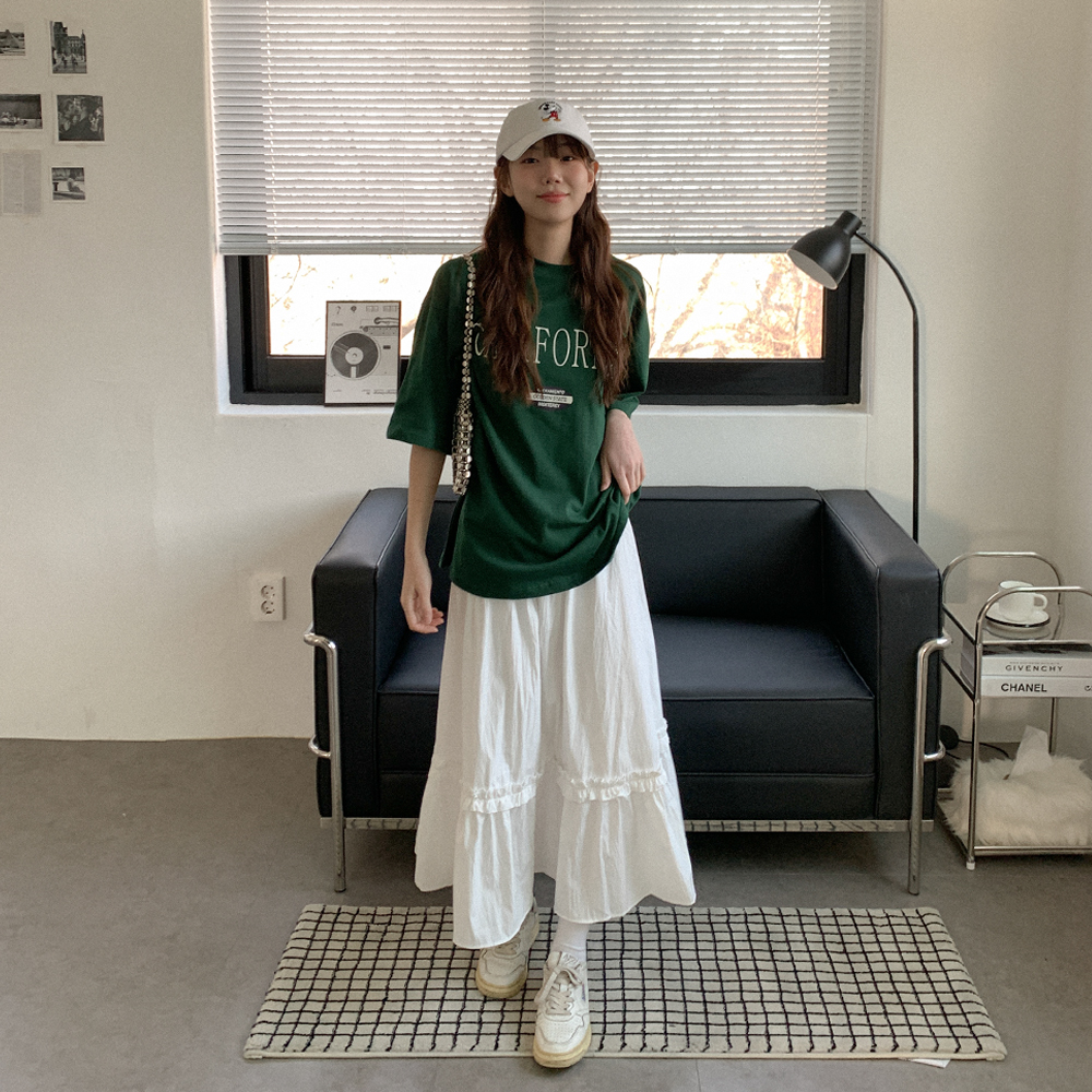 フリル ロングスカート ベージュ セール】レディース きれいめティアードロングフレアスカート