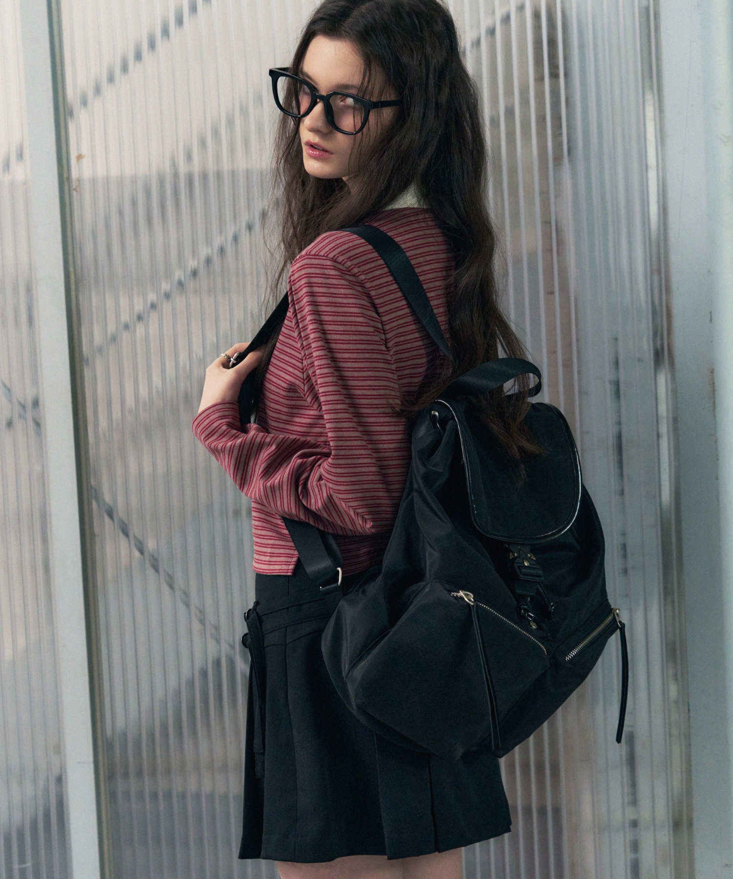 Fuse Compact Nylon Shoulder-Bag [BLACK] | ファッション通販