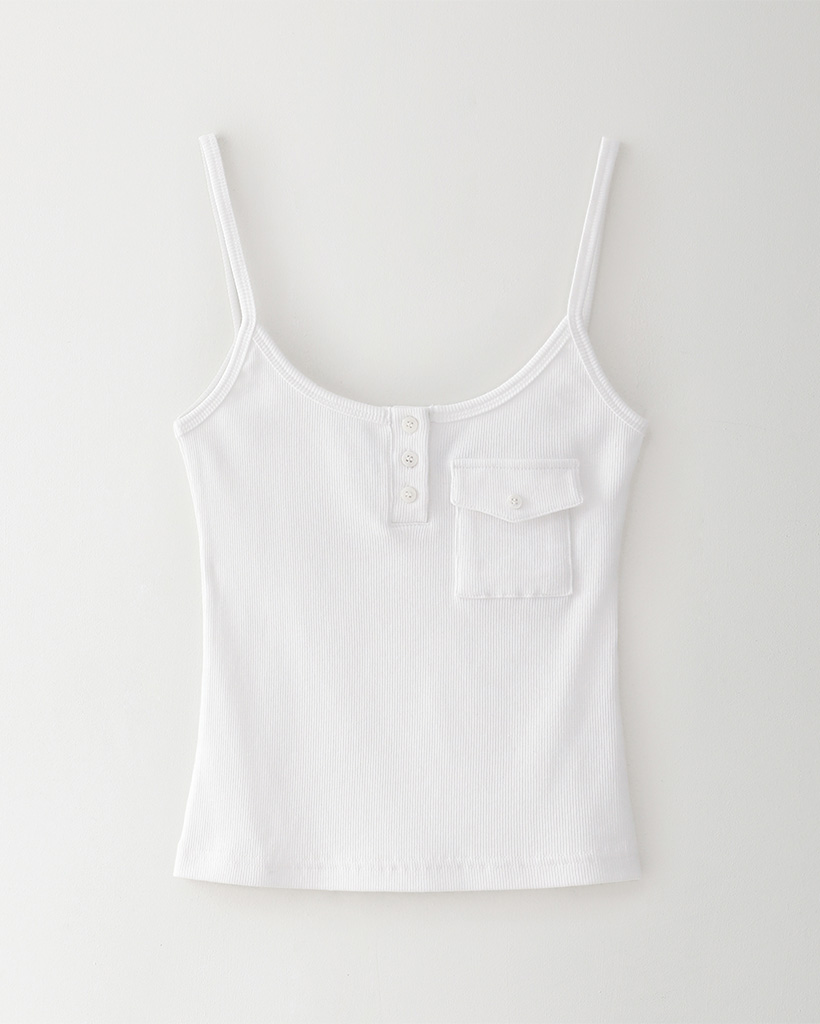 Bluesf slim pocket crop top [White]