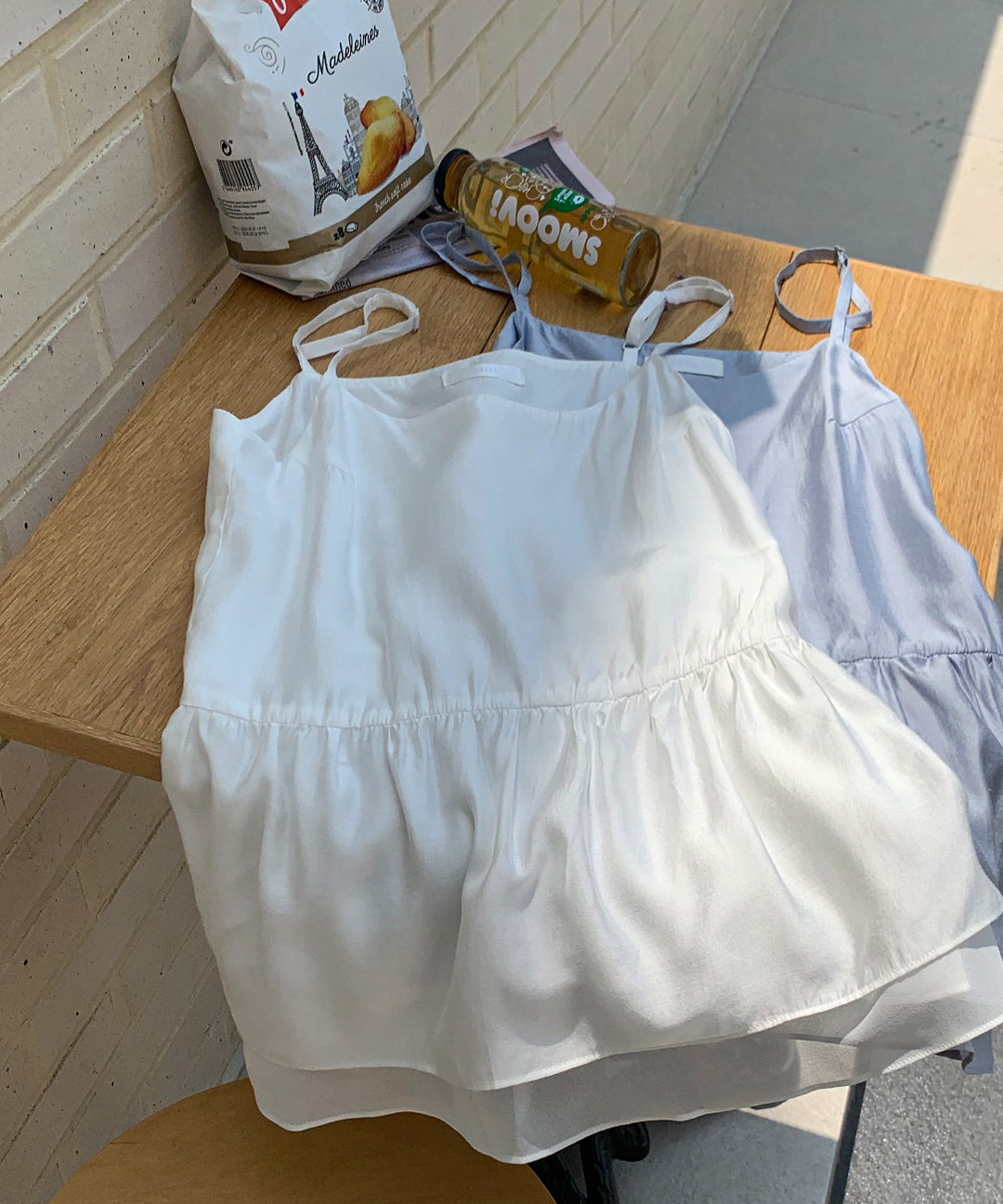 [original/S-L]レイヤードノースリーブブラウス