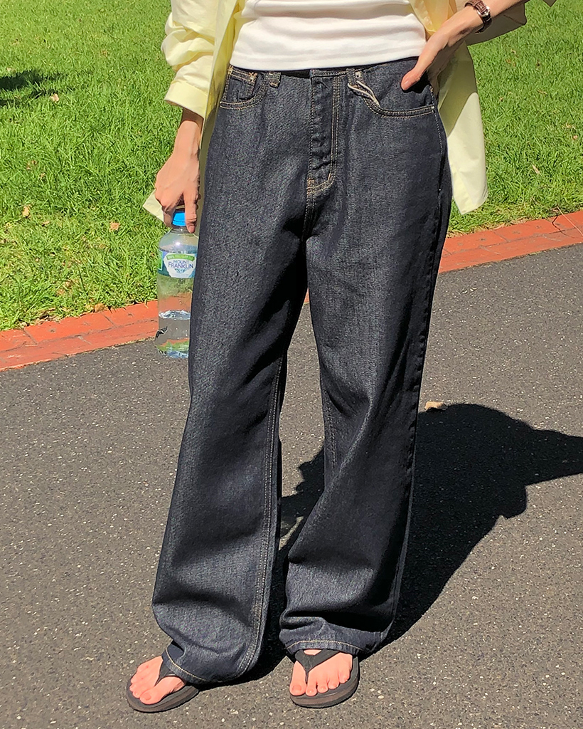 ワイドレッグデニム 神デニム 高見え ZARA ザラ ワイドレッグデニムパンツ ロール