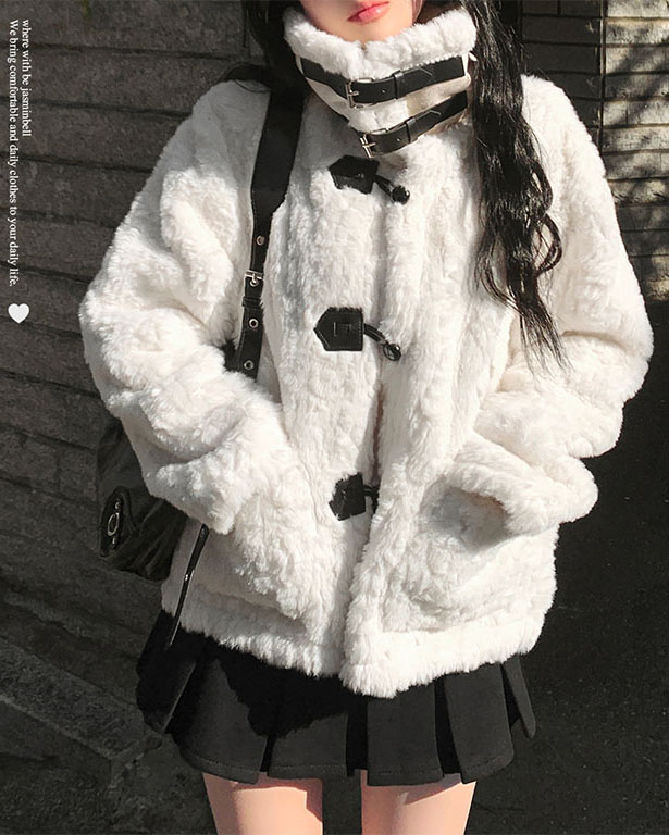 ダブルバックルダッフルファームートンジャケット