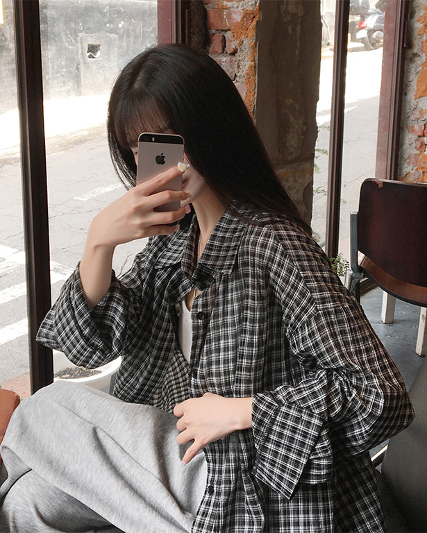 オーバーサイズシアサッカーチェックシャツ | ファッション通販サイト NUGU