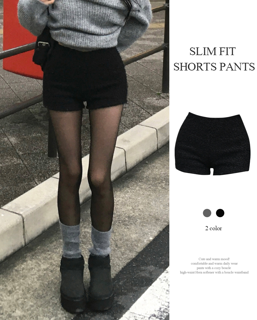 フリースハイウエストショートパンツ