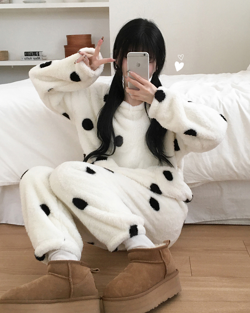 ドット柄ルームウェアパジャマ