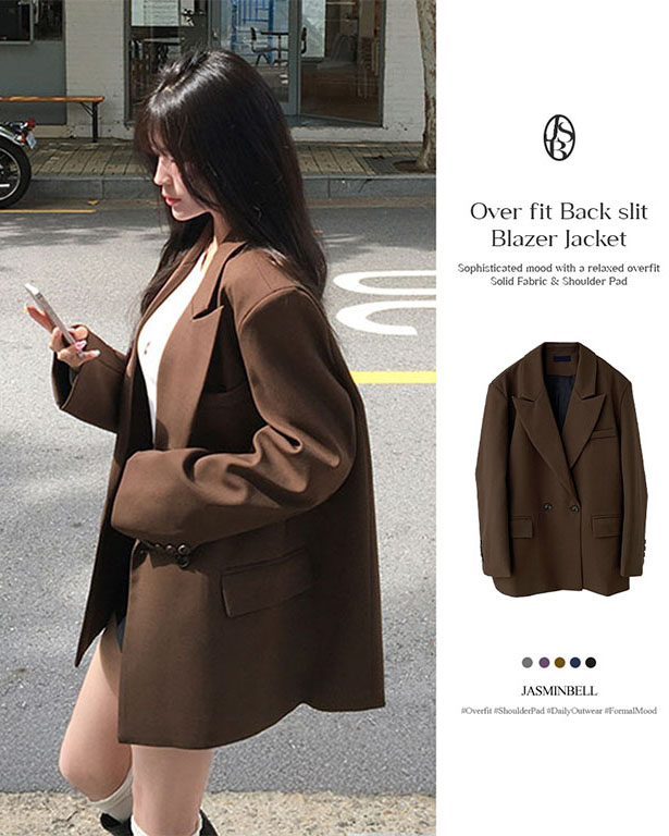 nugu限定]オーバーサイズバックスリットブレザージャケット