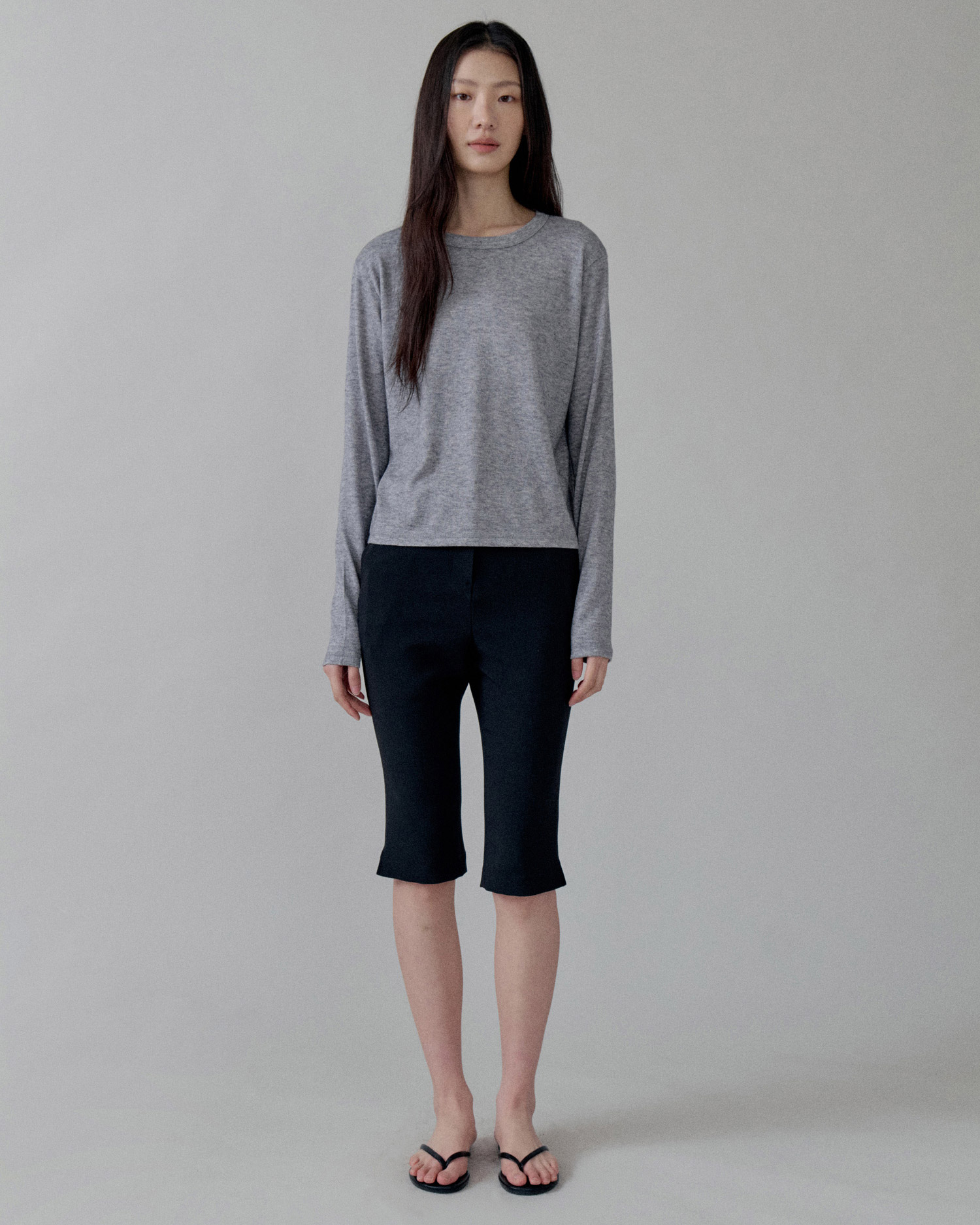 Stretch Capri Pants_BLACK