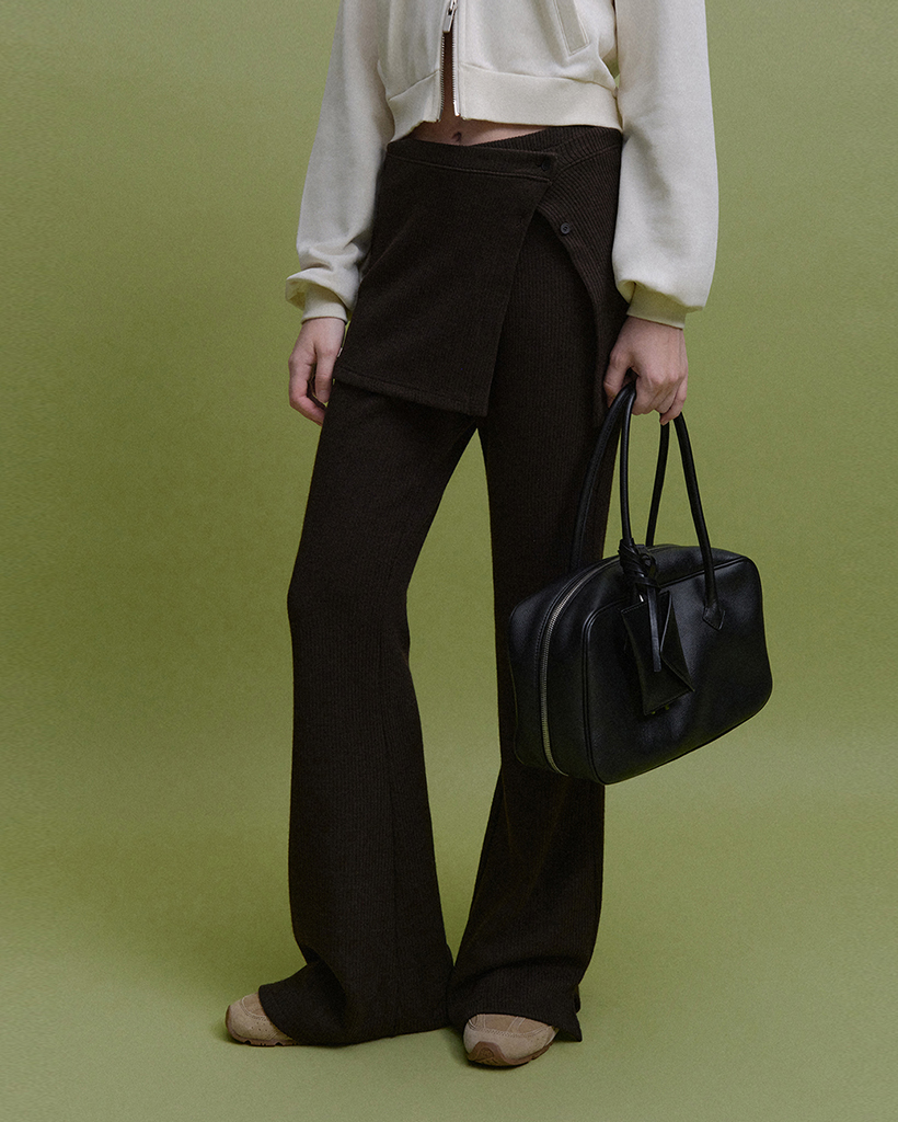 Mary Wrap Skirt Pants (Chocolate)