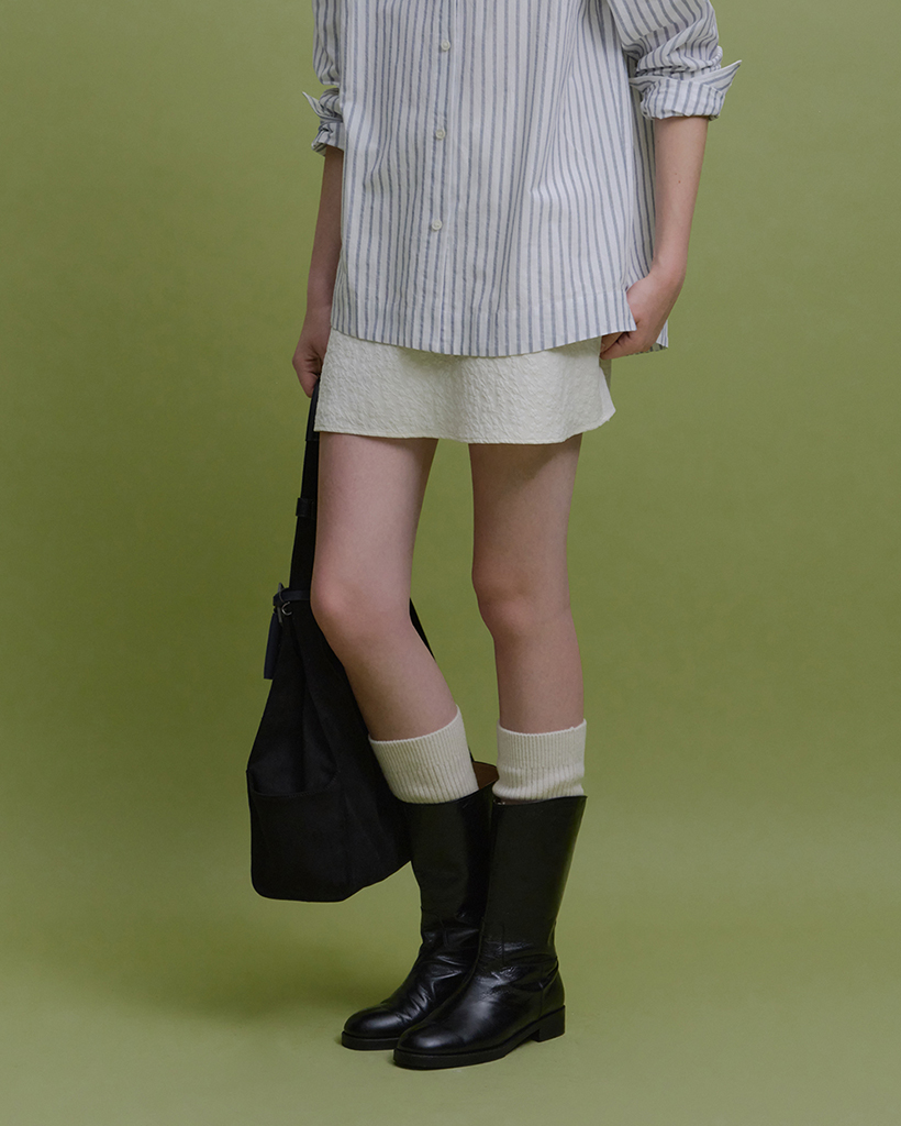 Rena Jacquard Mini Skirt (Cream Blossom)