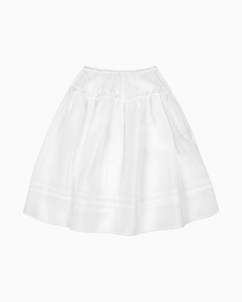 FRILL LAYERED SKIRT, WHITE | ファッション通販サイト NUGU