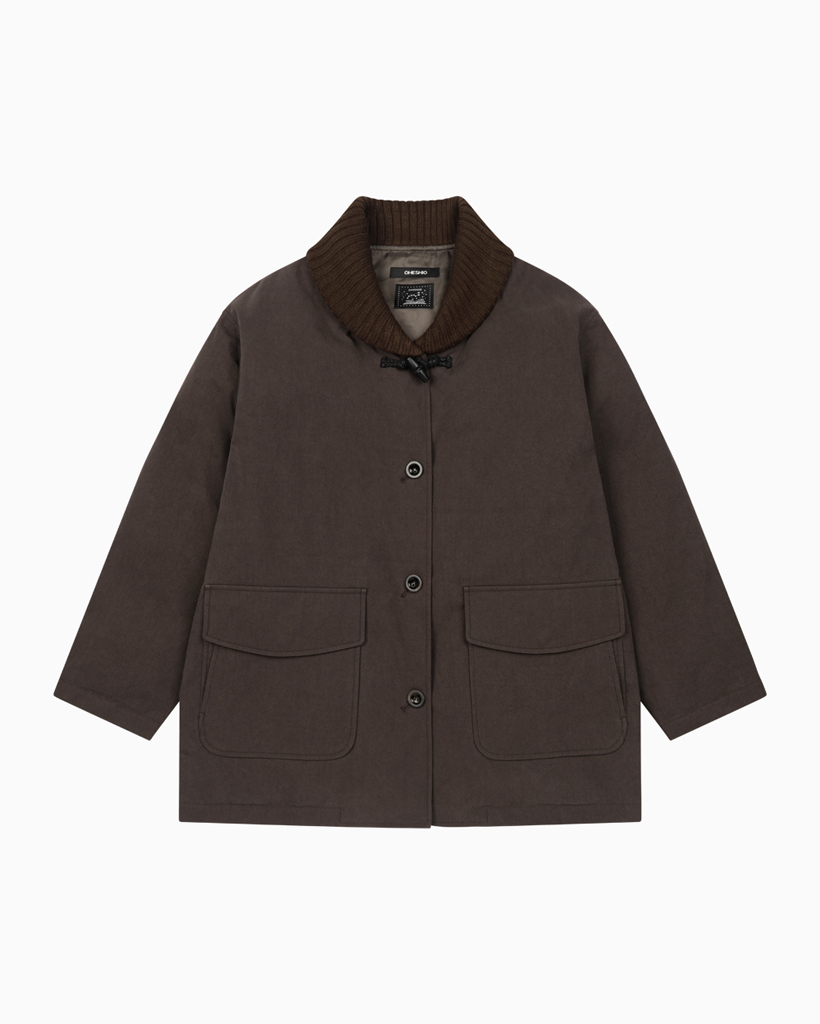 KNIT SHAWL COLLAR JACKET, BROWN | ファッション通販サイト NUGU