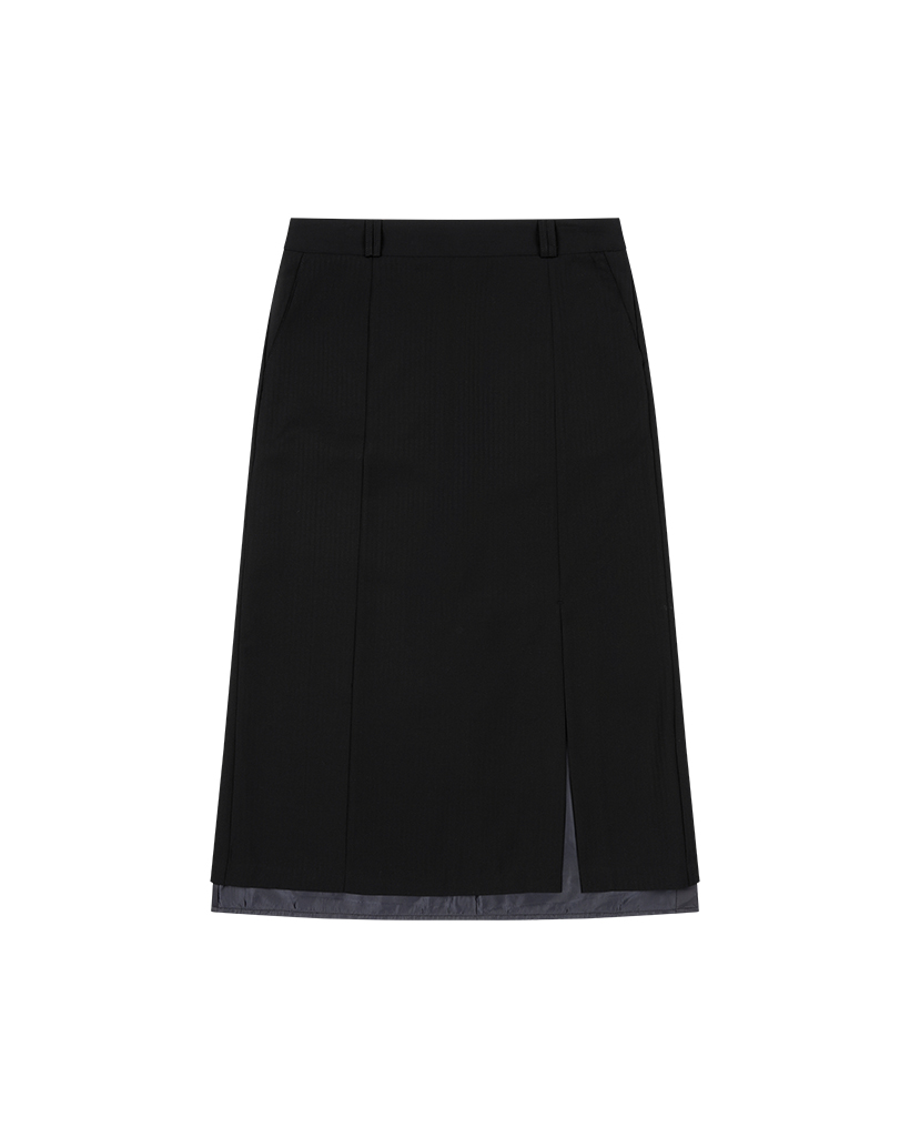 LOEUVRE(ルーブル) asymmetric slit long スカート (ホワイト) S