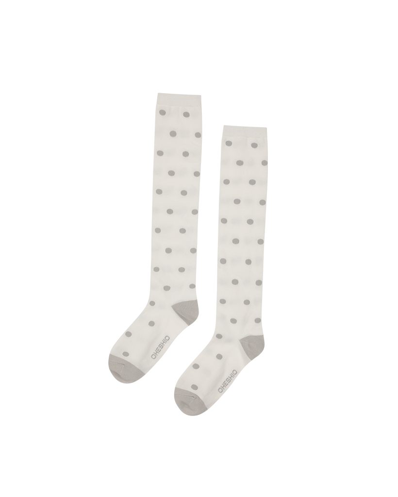 Chez Noa専用 DOT KNEE SOCKS, WHITE | ファッション通販サイト NUGU