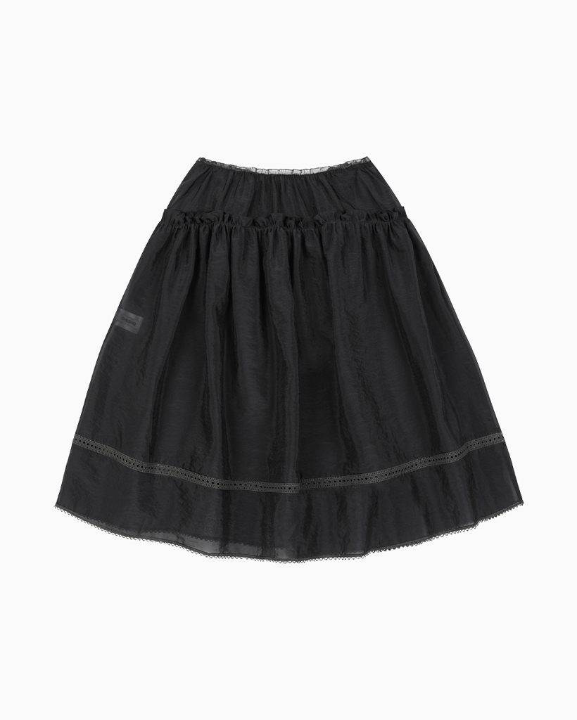 FRILL LAYERED SKIRT, CHARCOAL | ファッション通販サイト NUGU