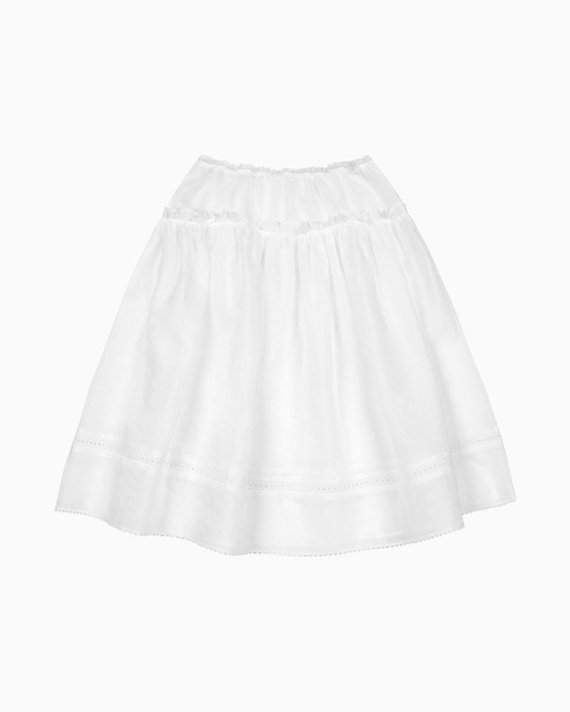 FRILL LAYERED SKIRT, WHITE | ファッション通販サイト NUGU