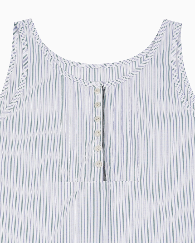 PINTUCK LAYERED MINI DRESS, STRIPE | ファッション通販サイト NUGU