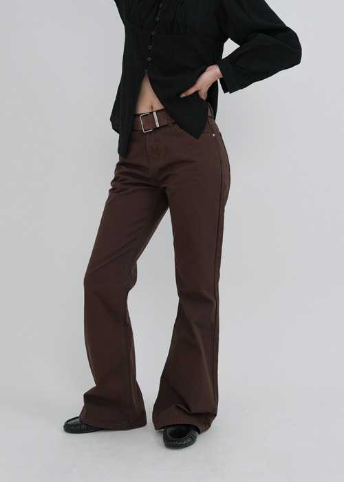 ブーツカットコットンパンツ