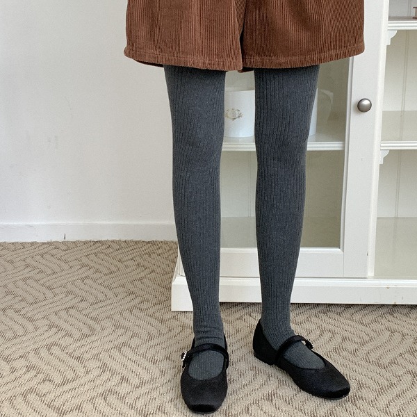 リブコットンタイツ