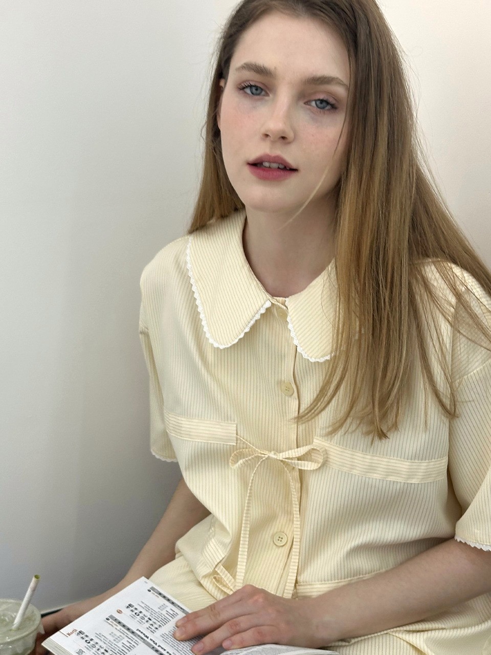 flower line frill jersey/フリルデザインジャージ