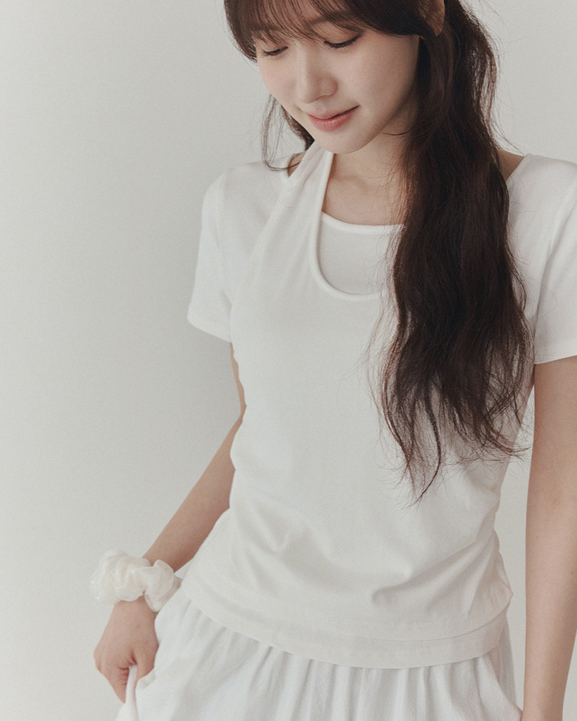 トップス LACE SQUARE HEART NECK SHORT SLEEVE GREY LACE SQUARE HEART NECK SHORT SLEEVE GREY | ファッション通販