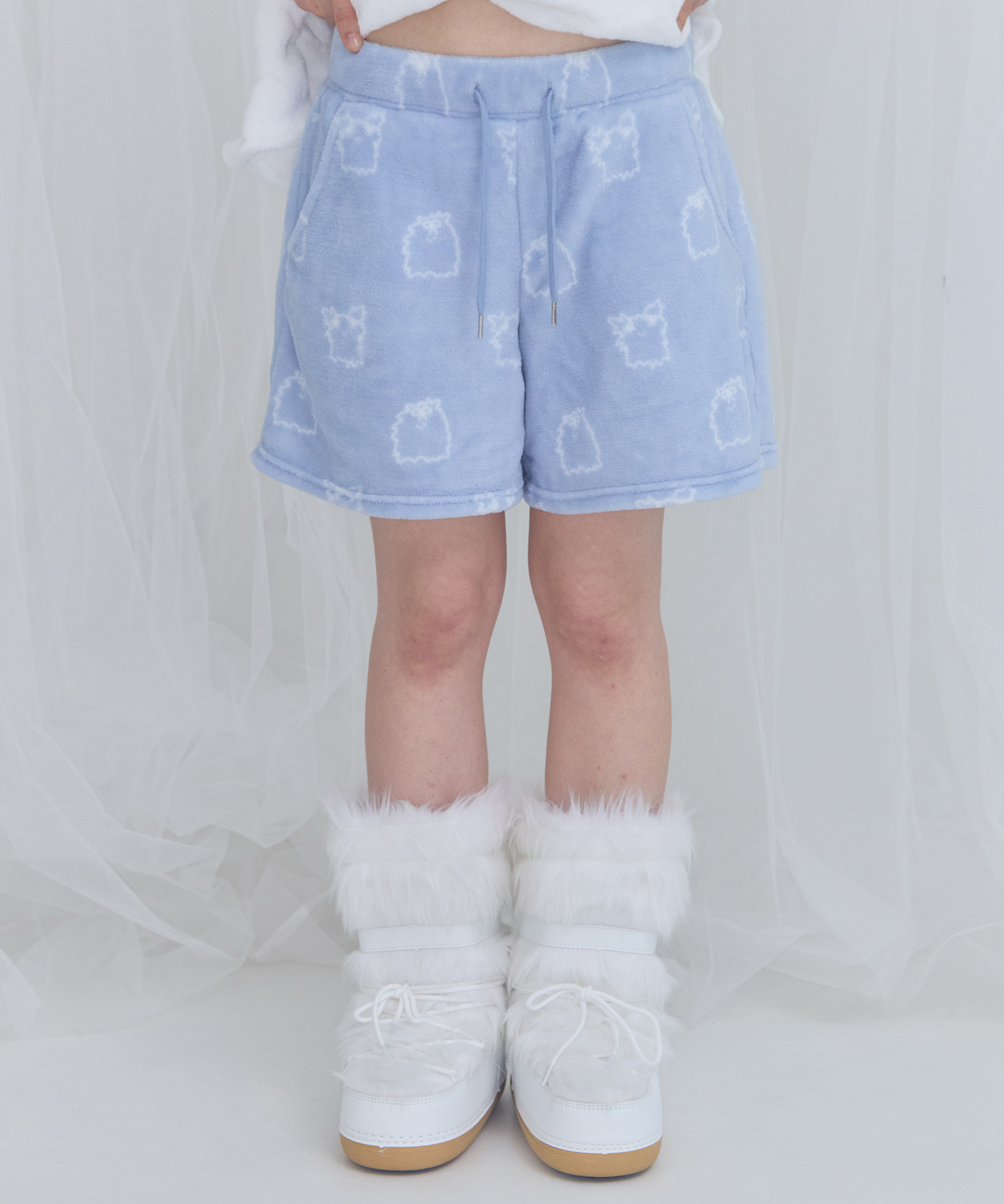 [FANCY X DUSTY] Zzz DUSTY SALON PAJAMA SHORT PANTS (SKY BLUE) F25NM1017