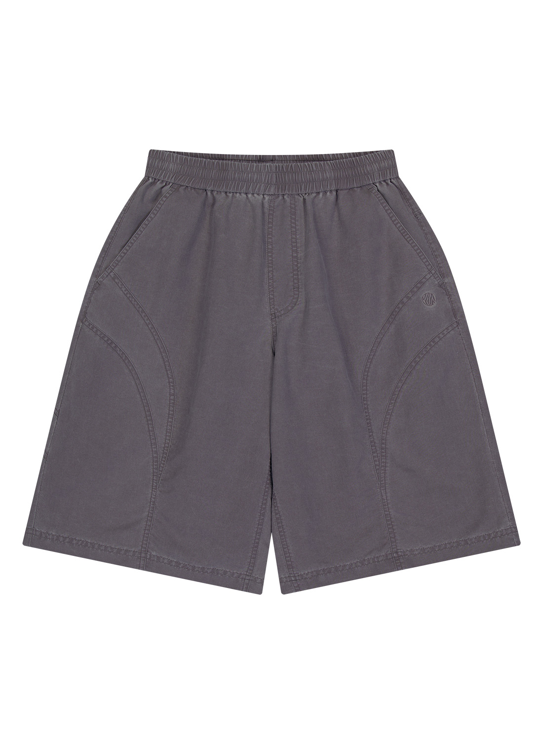 Signature relax half pants - MELANGE WHITE | ファッション