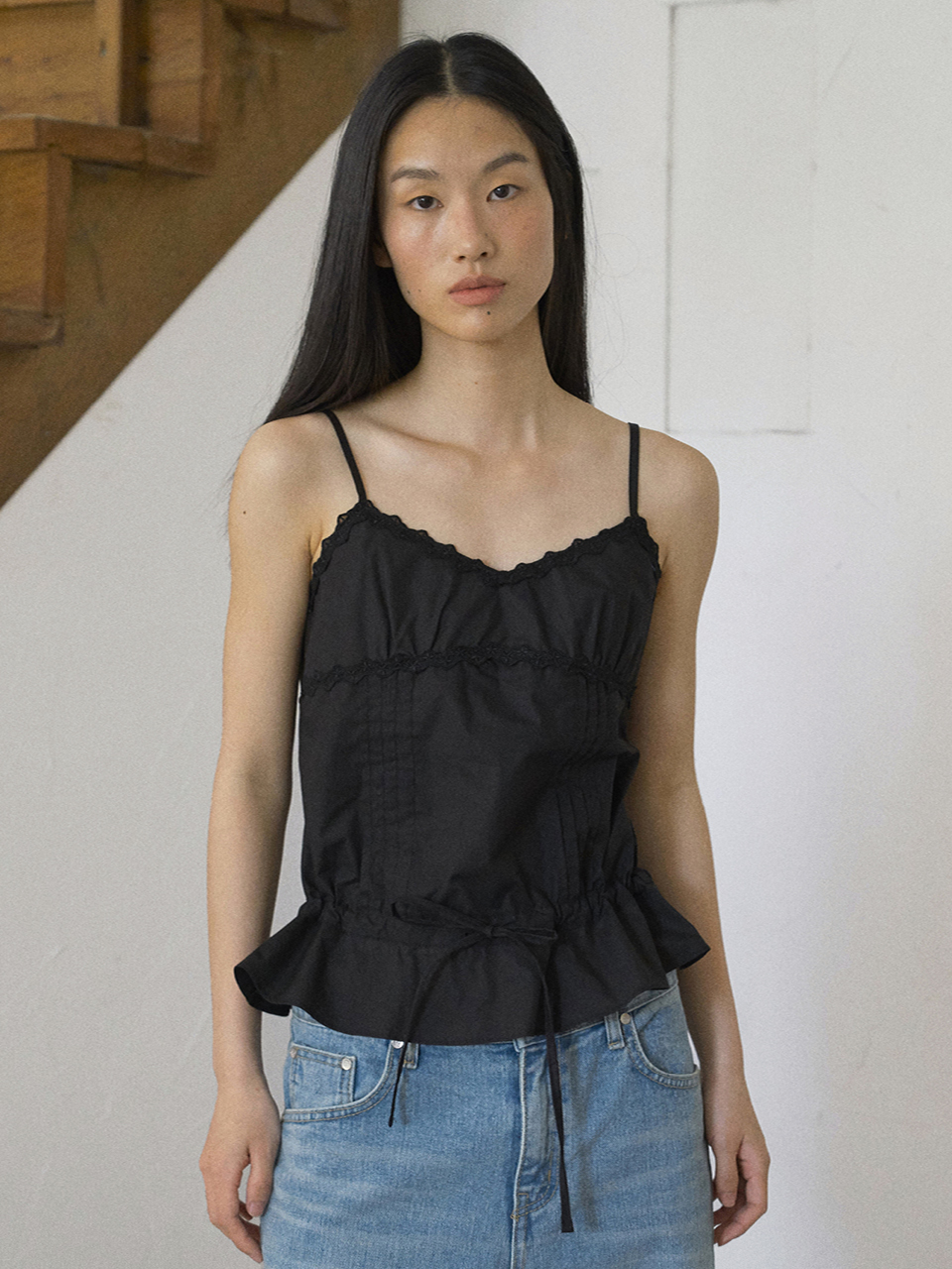 Influencer pick] Ribbon Cancan Skirt - BLACK | ファッション