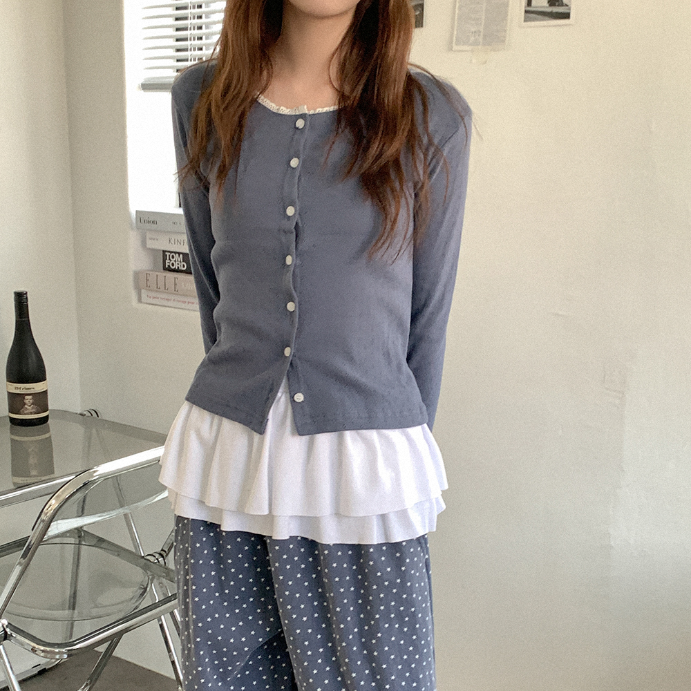 レースコットンカーディガン