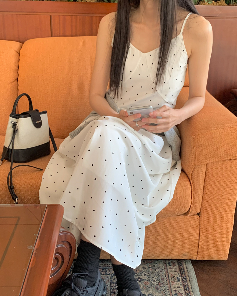 ドットキャミワンピース