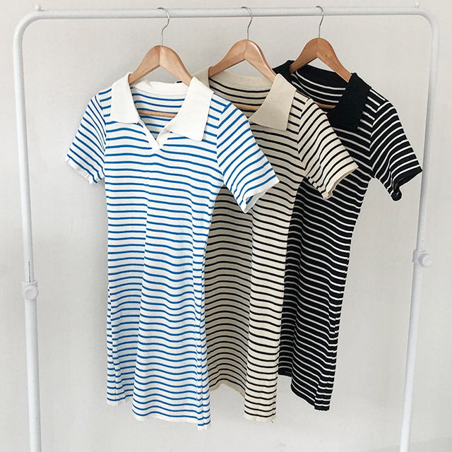 3color]デイリー カラー ストライプ ワンピース | ファッション