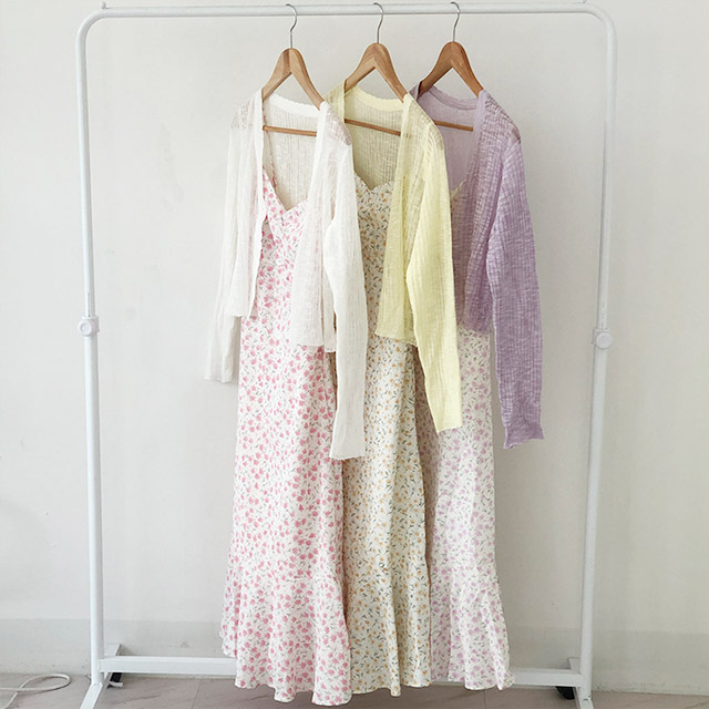 SET] ロングワンピース+カーディガンセット | ファッション通販