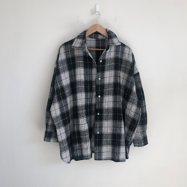 67nowos チェックシャツ ネルチェックシャツ(Mサイズ ブラック): メンズ｜パシオスNet